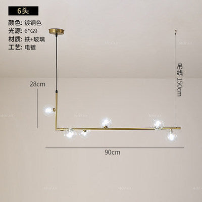 Nordic Designer Glass Artistic Pendant Light for Dining