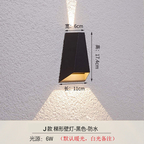 Outdoor Waterproof Double-Head Wall Light Fixture