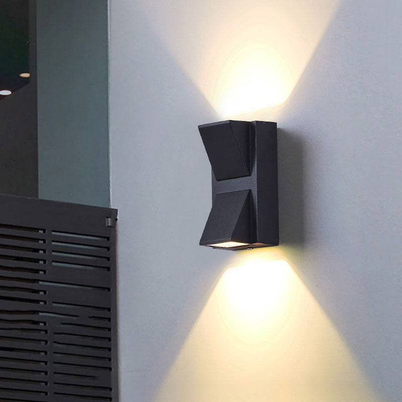 Outdoor Waterproof Double-Head Wall Light Fixture