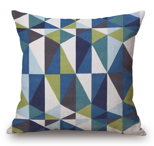 Modern Abstract Geometric Pillowcase with Diamond Pattern